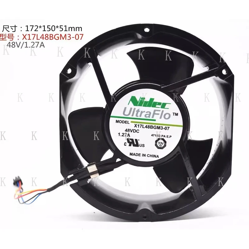 

C FOR Nidec X17L48BGM3-07 17251 DC48V 1.27A 4-Pin Inverter Cooling Fan
