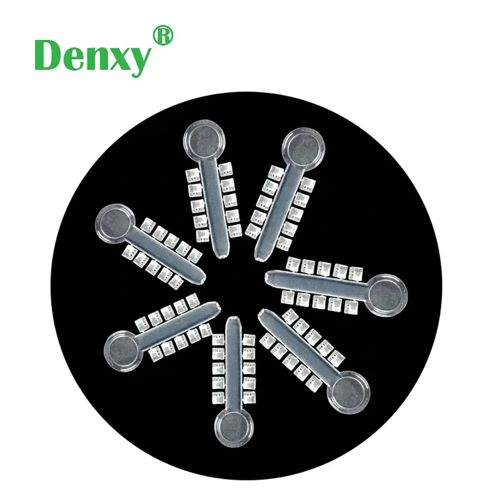 Denxy A+Qualiy Ortho Rotation Wedges High Elastic Dental Bracket Orthodontic Brace Teeth Whitening Transparent clear silver