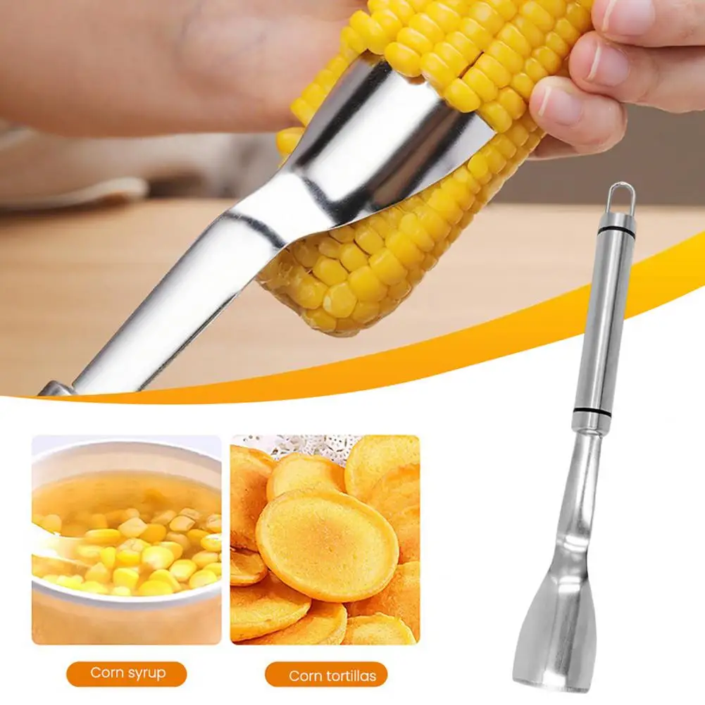 

Summer Vegetable Peeling Tool Corn Peeler Stainless Steel Stainless Steel Corn Peeler Stripper Set for Home Kitchen Non-slip