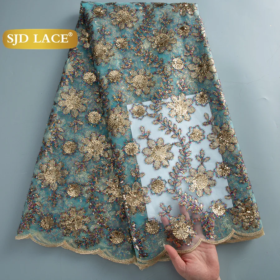 

Африканское сетчатое кружево с блестками, 2024, французская сетчатая кружевная ткань, шитье, вышитое кружево, тюль, нигерийское женское свадебное платье, шить 4322