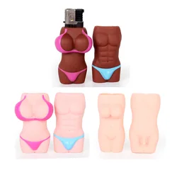 Rubber Lighter Case Decompression Erotic Lighter Case Couple Lighter Protective Case Friends Lovers Birthday Gift Chit Small Toy