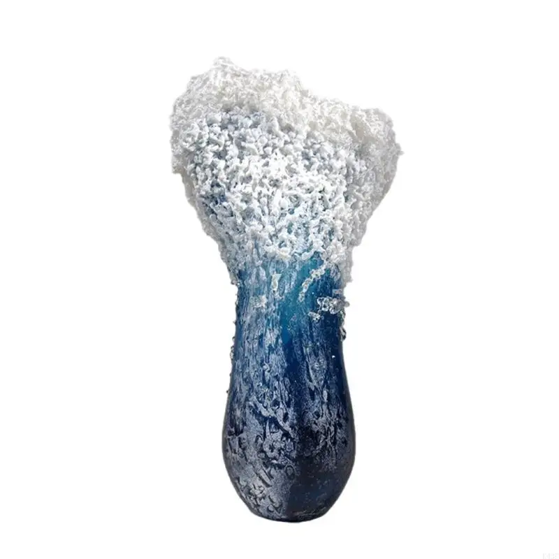 

K43C Resin Vase Contemporary Ocean Pattern for Bedroom or Study Room Decoration