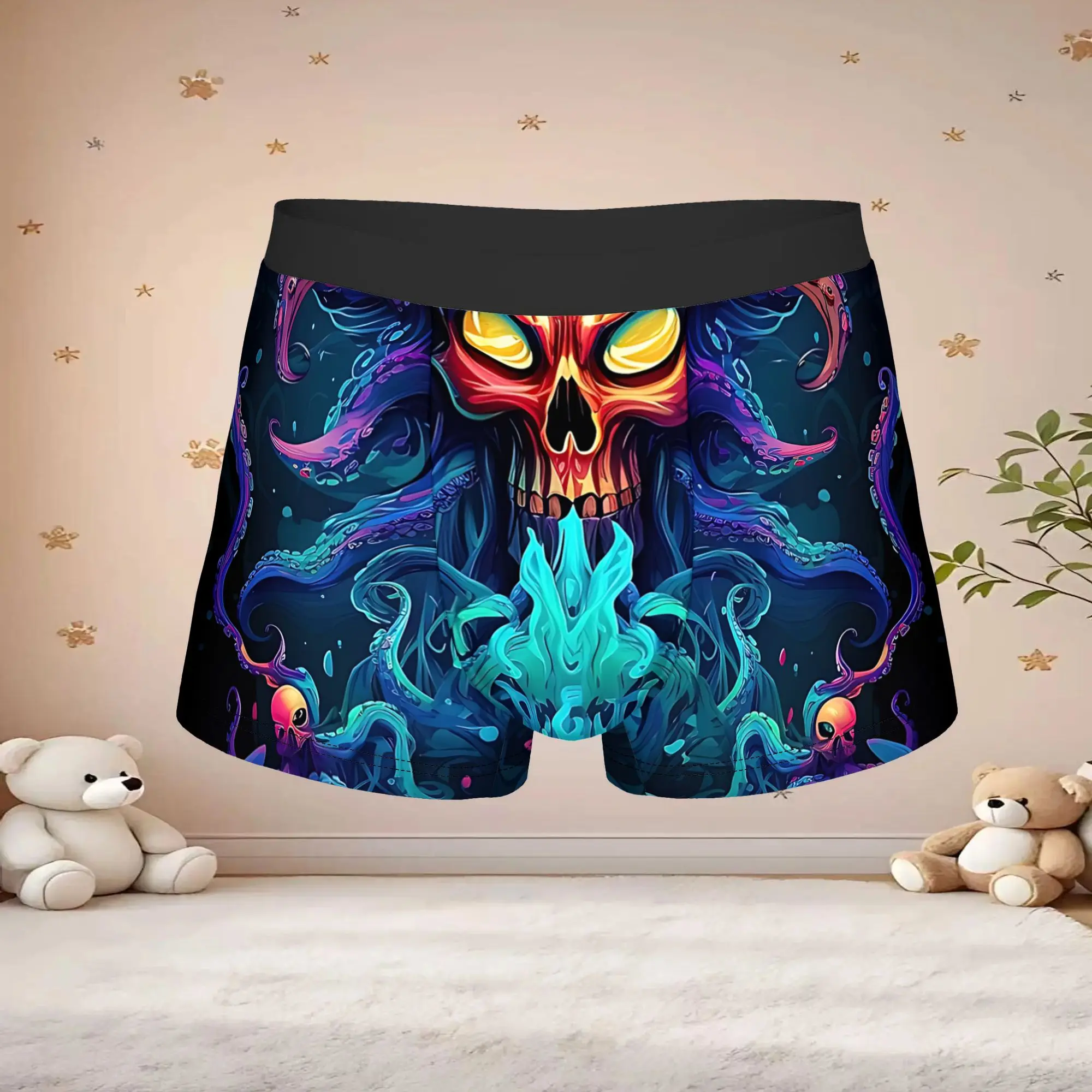 1pc Popular Aurora Dark Print boxers  adults  Homme Panties Men's Underwear Print Shorts Boxer Briefs