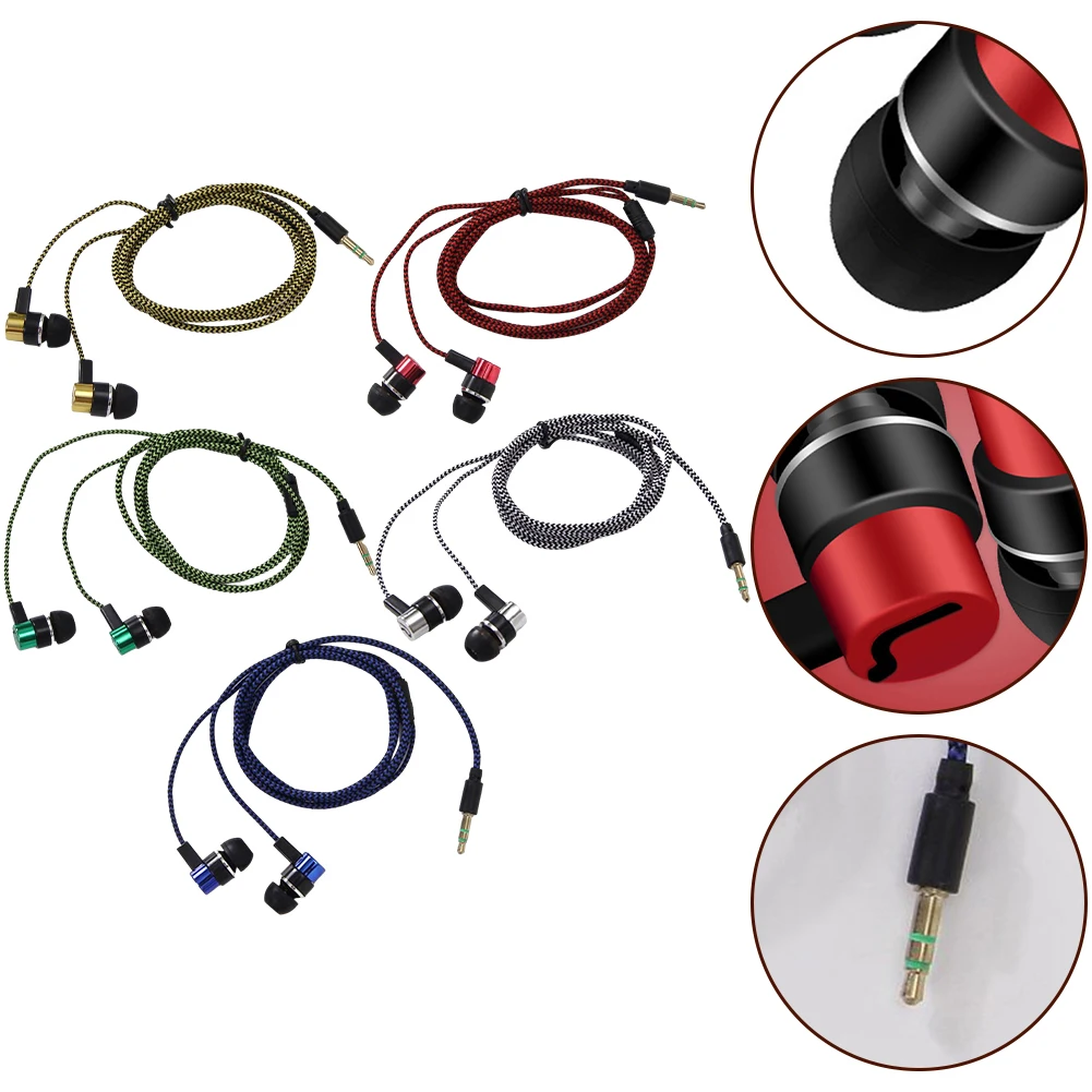 3.5mm In-Ear Wired Headphones 2 Basic Box Stereo Earbuds Mobile Headphones For Mobile MP3 Computer Game Host