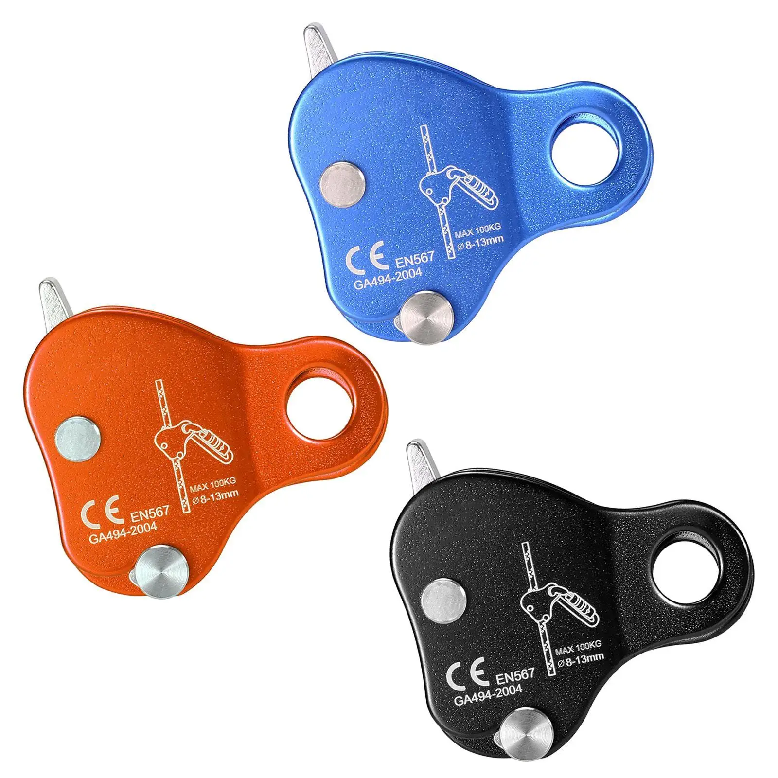 Climbing Rope Grab Protection Rope Equipment Adjuster Fall Arrester for Outward Bound Training Aerial Work Outdoor Rocking