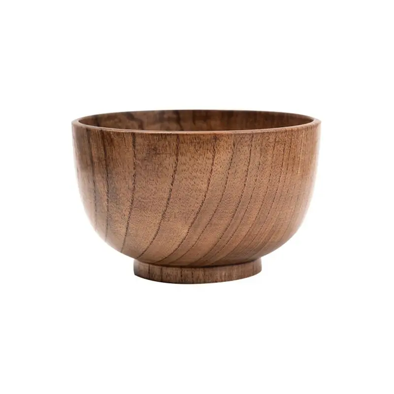 【ELEVATE LIFE】Baby Feeding Bowl Set Baby Dinner Plate Wooden Kids Feeding Dinnerware with Silicone Suction Cup Wooden Fork Spoon