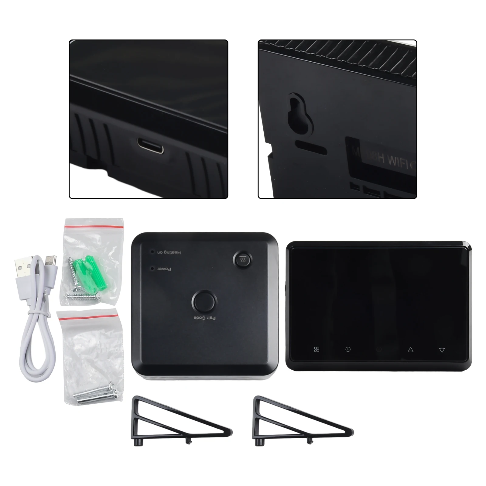 APP制御スマートサーモスタット、対応電流負荷3A / 3A、音声制御、壁掛けボイラー、温水床暖房対応