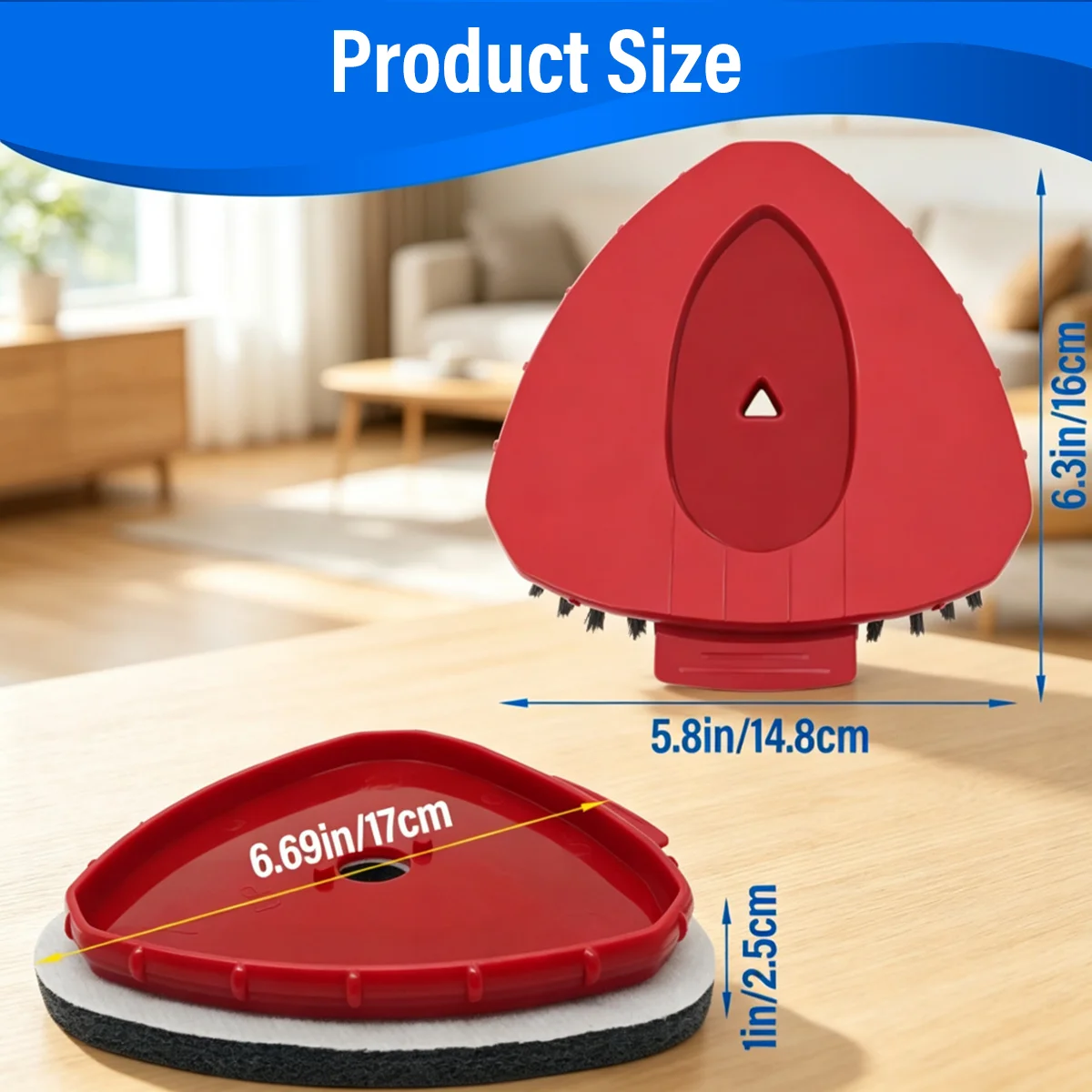 4‑Pack Spin Mop Scrubber Heads Compatible with O‑Cedar EasyWring 1‑Tank,Multi‑Surface Use,Not for RinseClean 2‑Tank