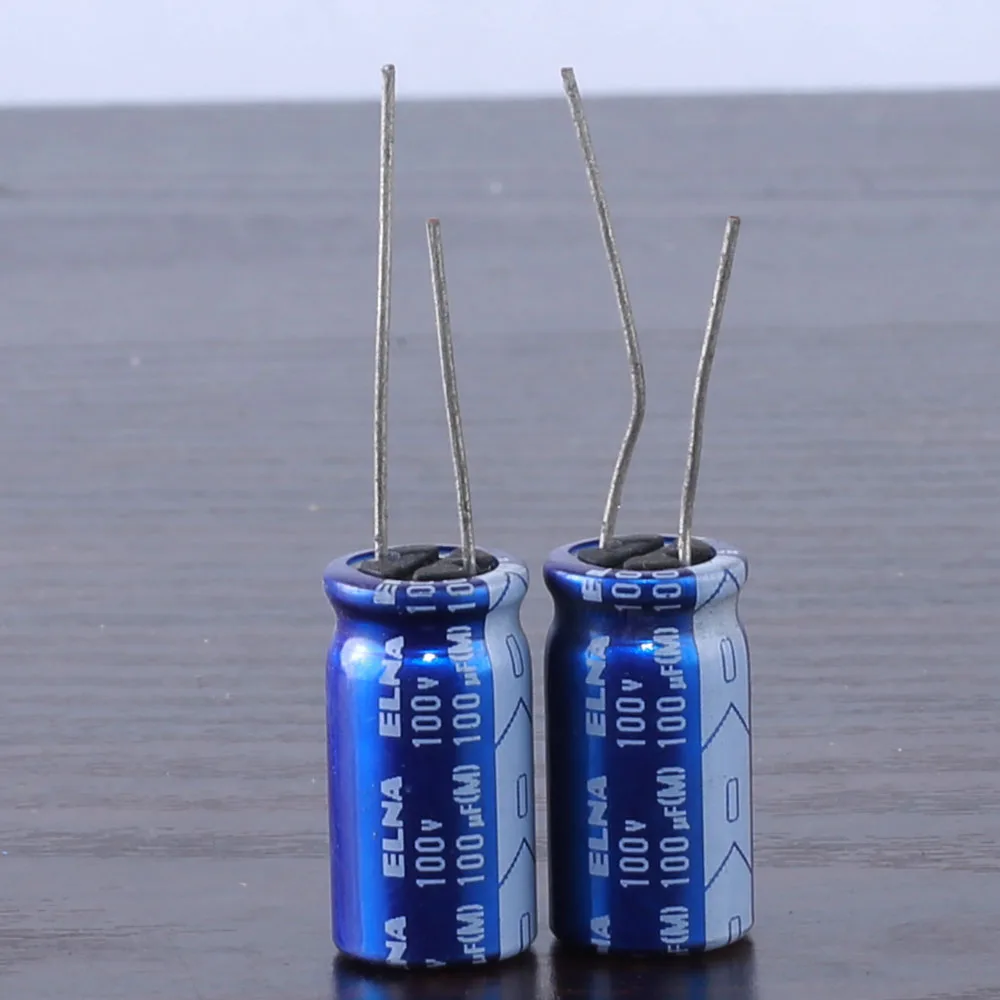 

6pcs Japan ELNA RE3 100mfd 100v 100uf 10x20mm audio electrolytic capacitor 85℃