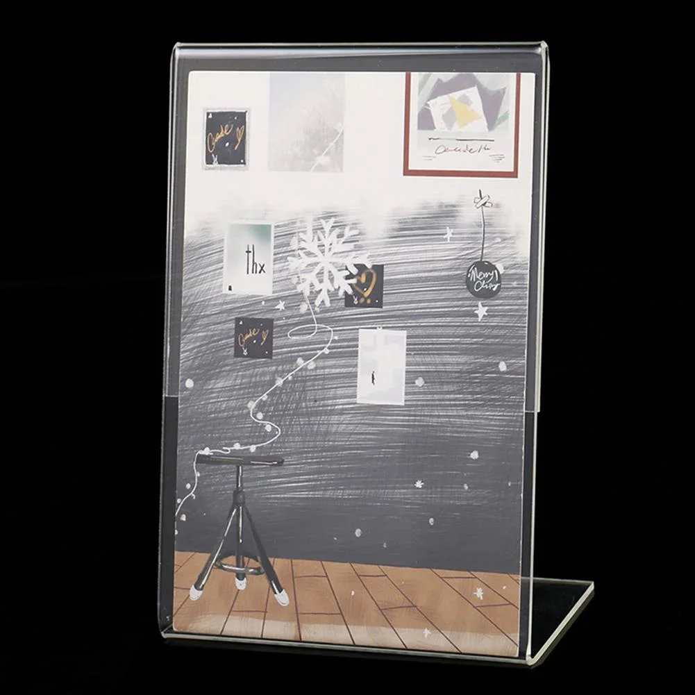 Acrylic Display Stand Hard Board Notes Tickets Transparent 1pc Business Cards Card Stand Desk Display Fix Picture