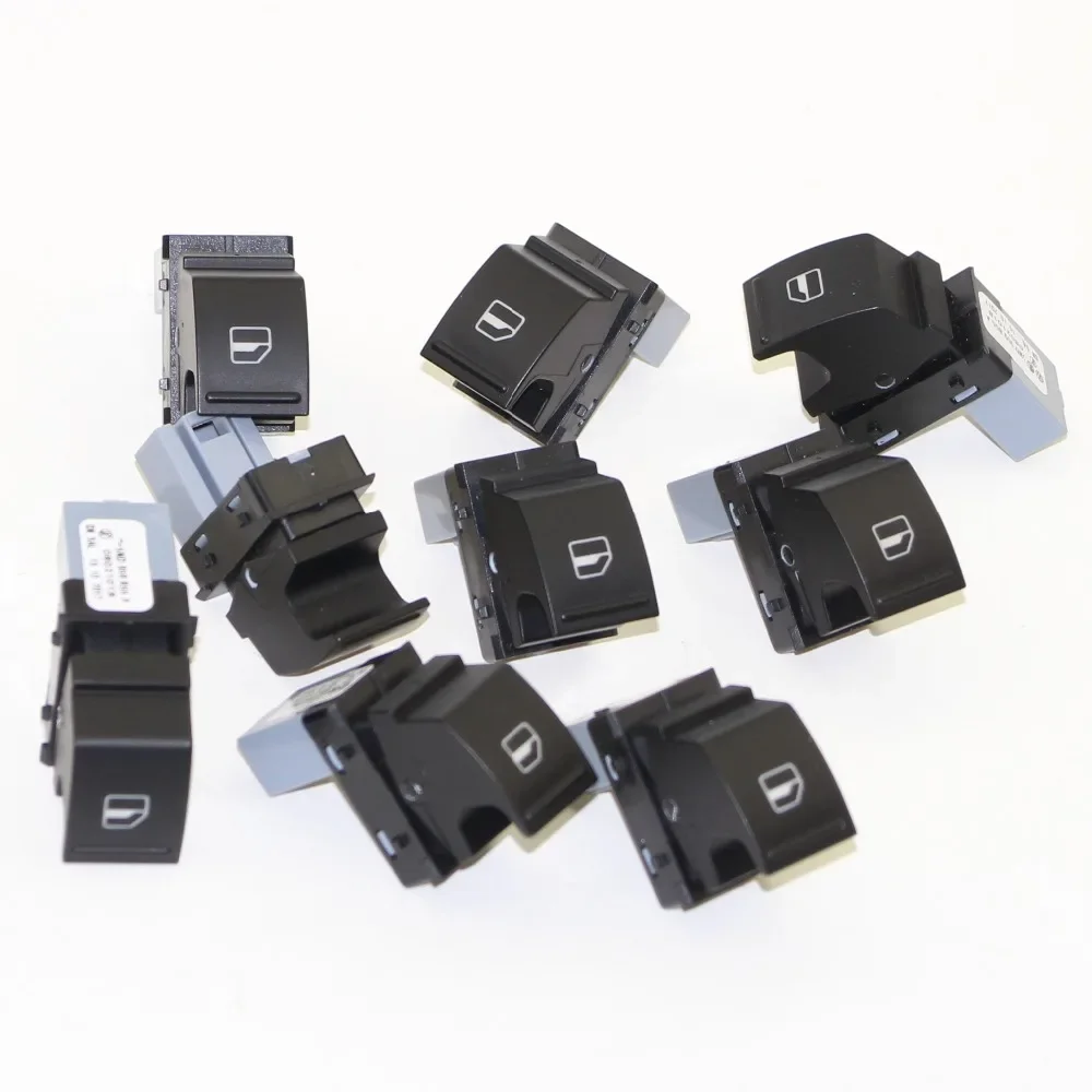 9pcs Window Glass Lock Electric Switch Button For VW Passat B6 3C Golf Jetta MK5 MK6 Tiguan Touran Sharan Seat  7L6 959 855B