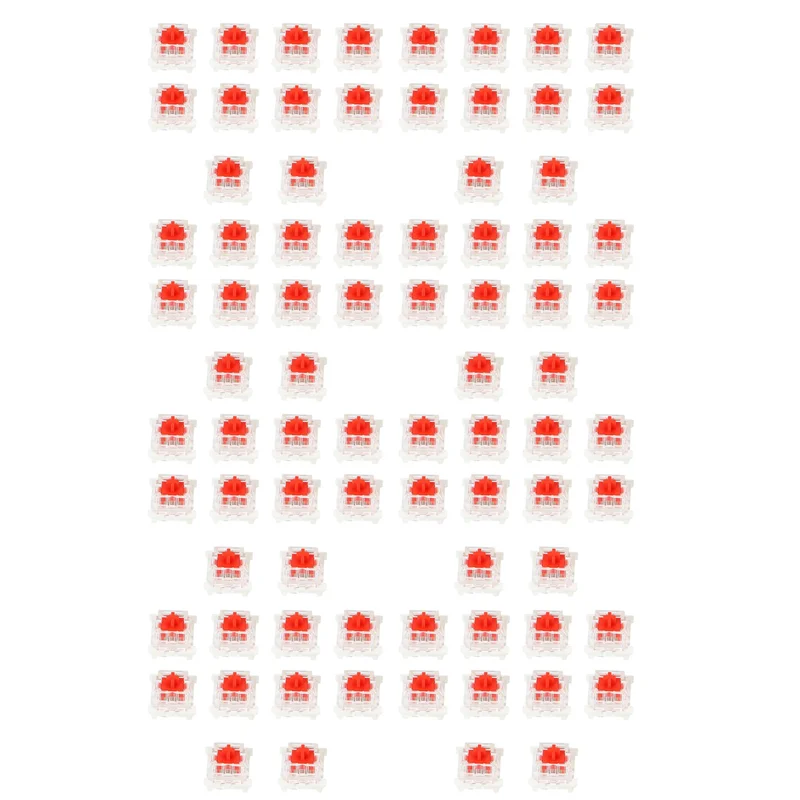 

80Pcs Plastic For Cherry Red 3 Pin MX RGB Mechanical Switch Keyboard Replacement