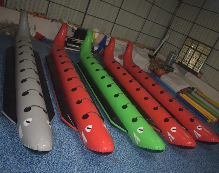 Customized Shark Inflatable Banana Boat Good Sales