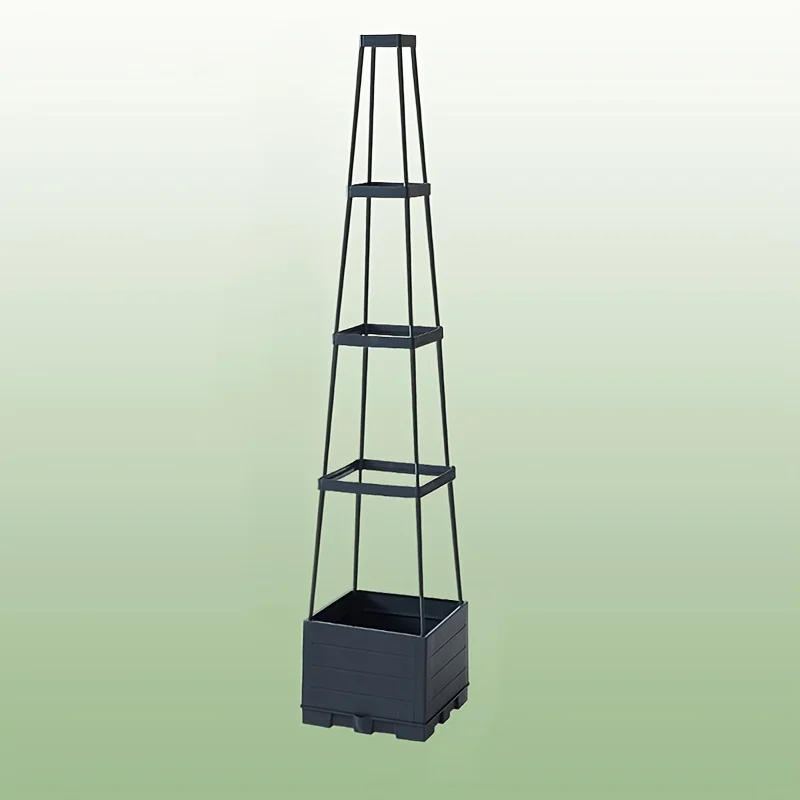 Tomatenkooi met automatische bewatering, plantenbak en roosterrek voor klimplanten, geschikt voor binnenplaatsen