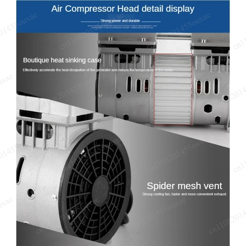 550W-1200W Silent Air Compressor Head Motor Silent Air Pump Head for Painting Woodworking Dental Equipment Accessories