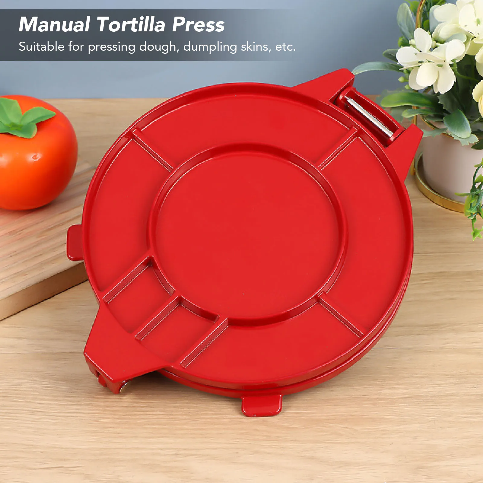 Manual Flatbread Press Easy To Clean Multifunctional Tortilla Press Machine Aluminum Alloy with Handle for Home Kitchen Cooking