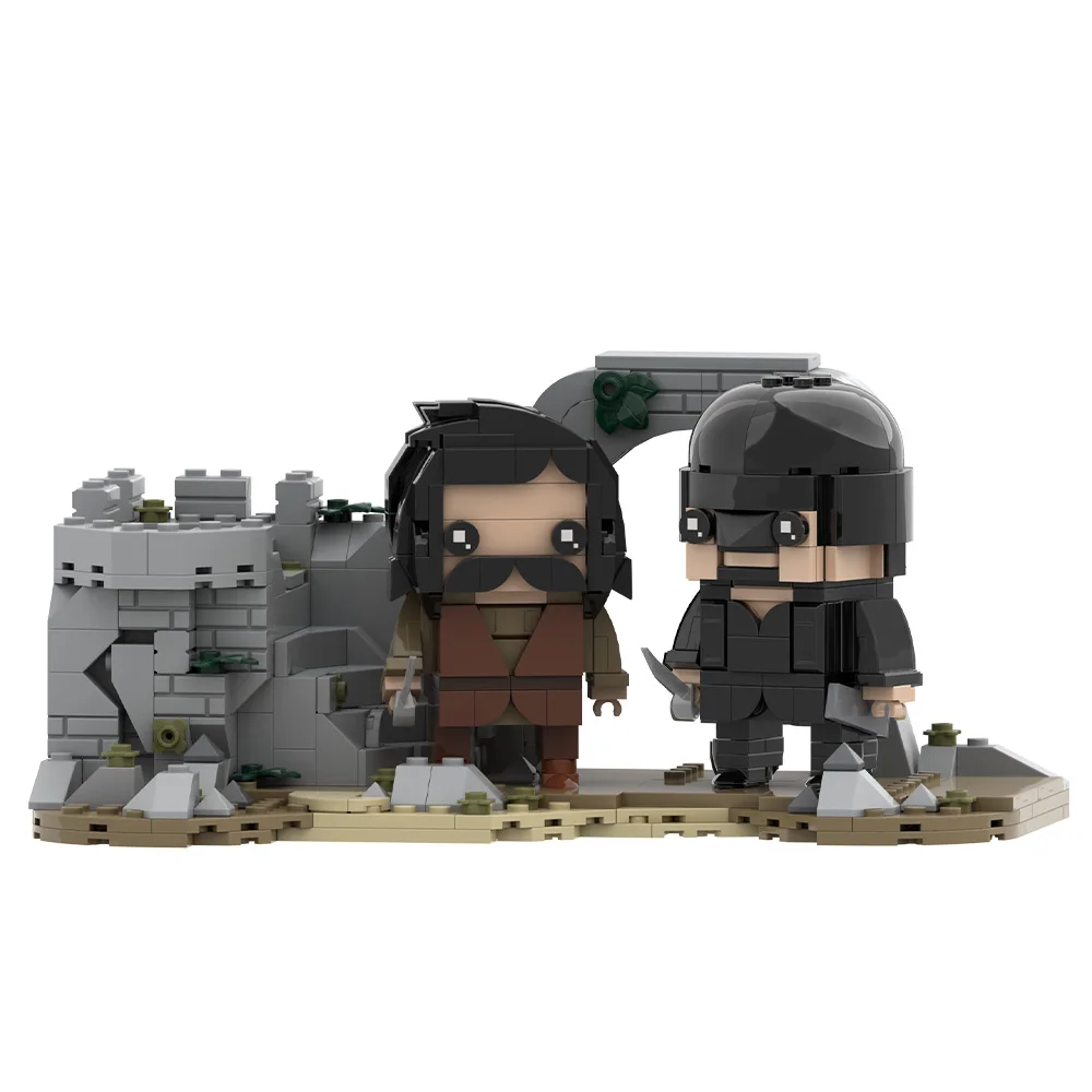 MOC The Princess Bride Westley Fights Inigo Building Blocks Model Westley Fights Inigo Figure Bricks DIY Assembly Toys Kids Gift