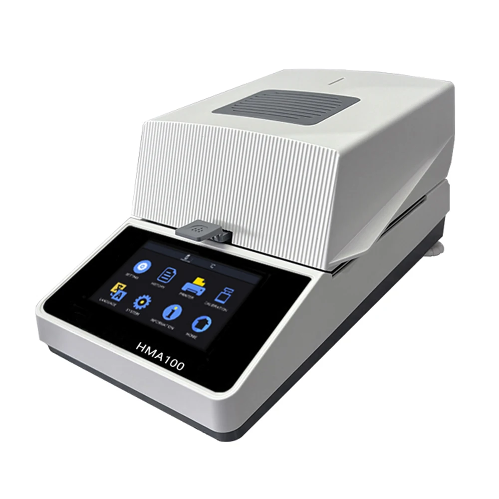 

HMM100 Halogen Moisture Meter Moisture Analyzer Digital Moisture Meter With 5 Inch Touch Screen