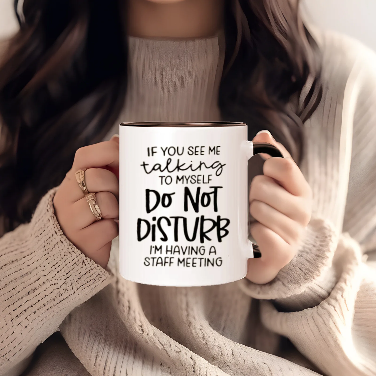 Cross-border Amazon fun digital pattern mug high value ceramic cup coffee cup