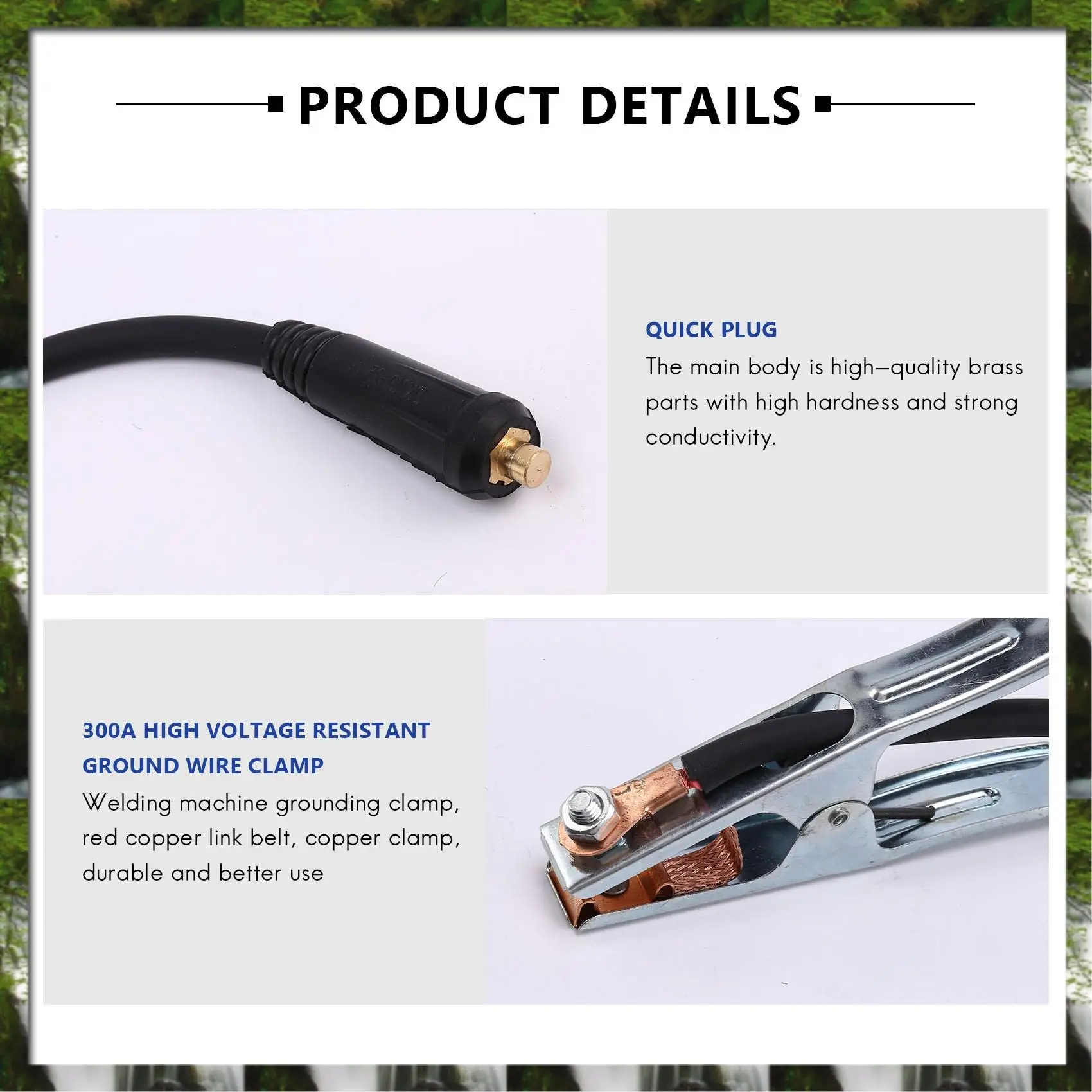 

Новый зажим для зажима кабеля для сварки Groud 300A для сварщика MIG TIG ARC 3M/кабель 10-25 Plug Держатель для сварки Сварочная пайка Supp