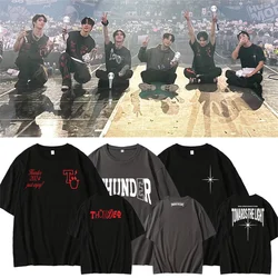 ATEEZ 2024 World Tour TOWARDS THE LIGHT T-Shirt Fashion O-Neck Cotton Loose Print Short Sleeve Yunho Mingi Kpop Support Clothes