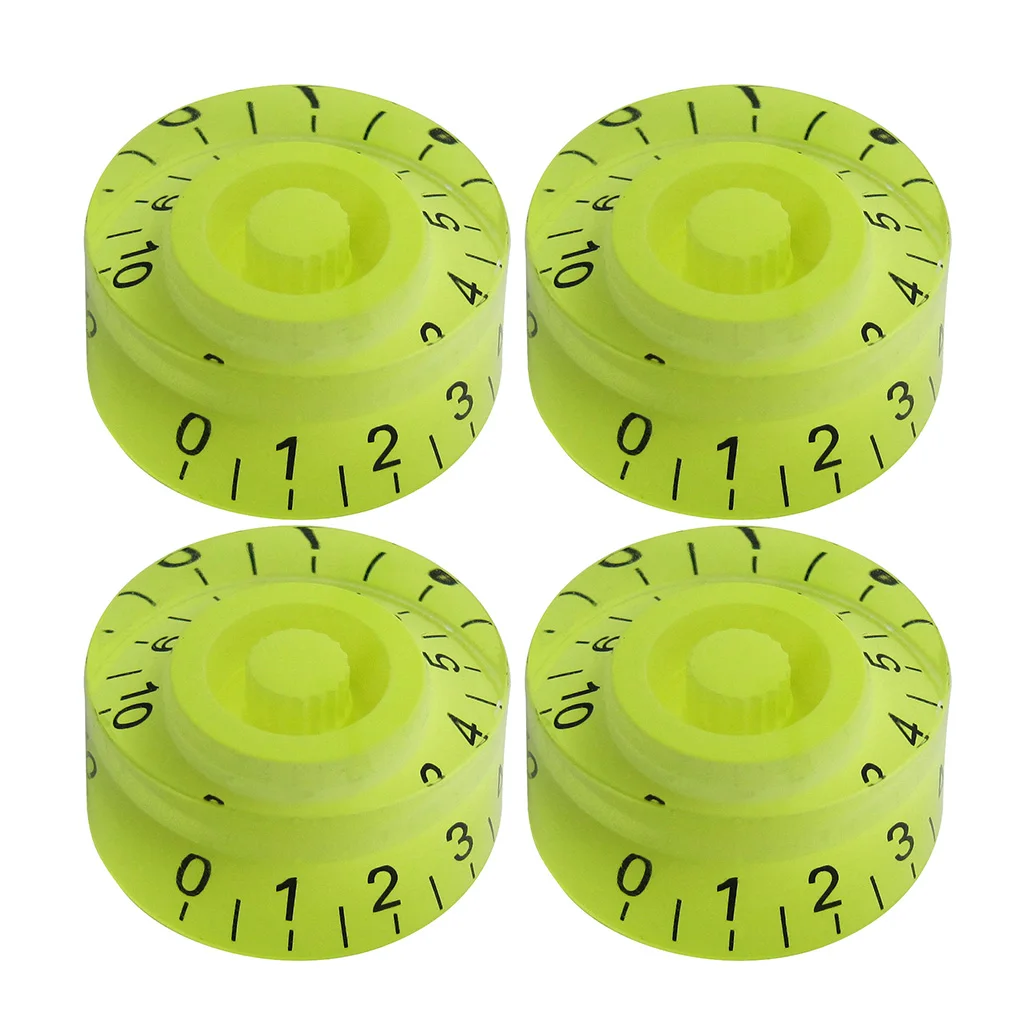 FLEOR 4pcs LP Knobs Fluorescent Green Control Knobs For Electric Guitar