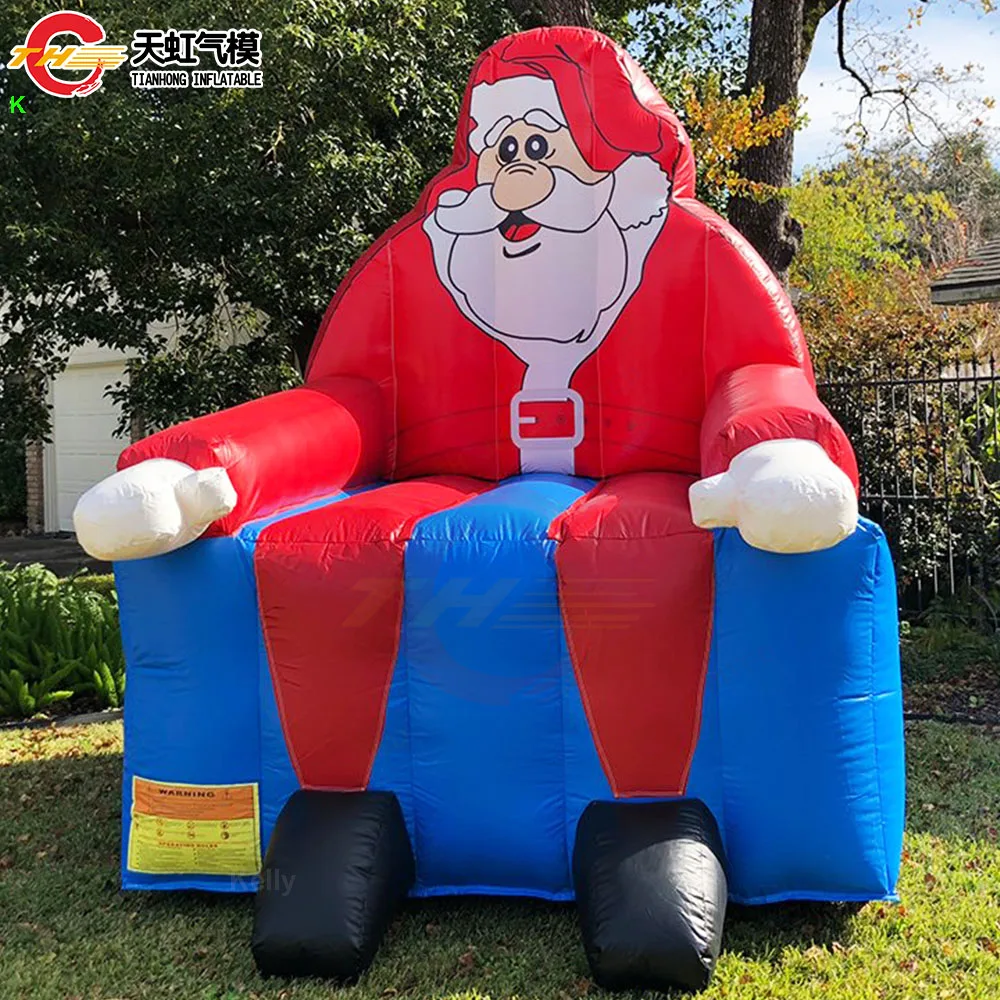 

Fast Air Ship Giant Inflatable Santa Chair Large Inflatable Sofa Chair for Christmas Inflatable King Throne for Party Rental