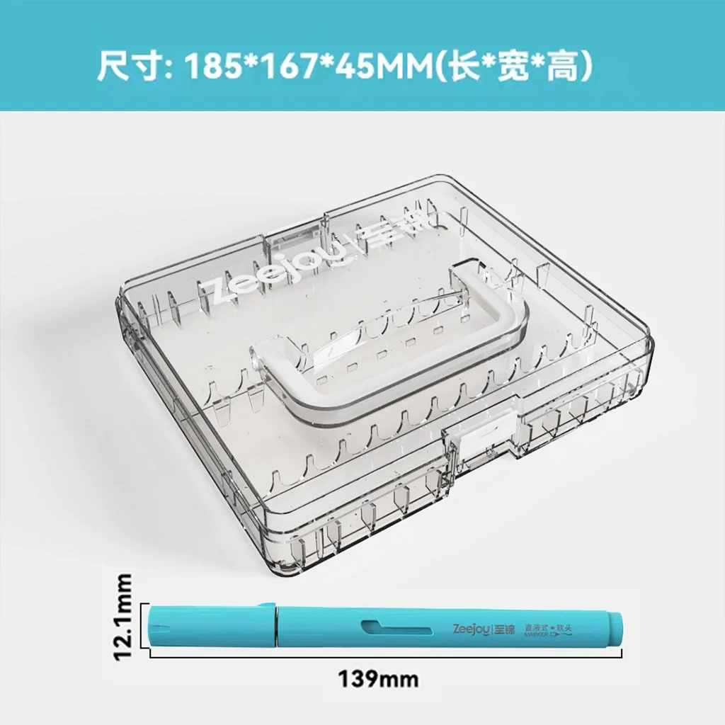 ZEEJOY For Direct Liquid Acrylic Marker Acrylic Storage Cases Large Capacity Pencil Case Art Supplies School Supplies Stationery image 3
