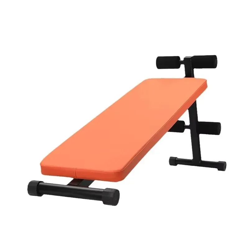 New Orange Home Sit-Up Bench Foldable Design with Triangular Structure for Stability Suitable for Youth, Teenagers, and Adults