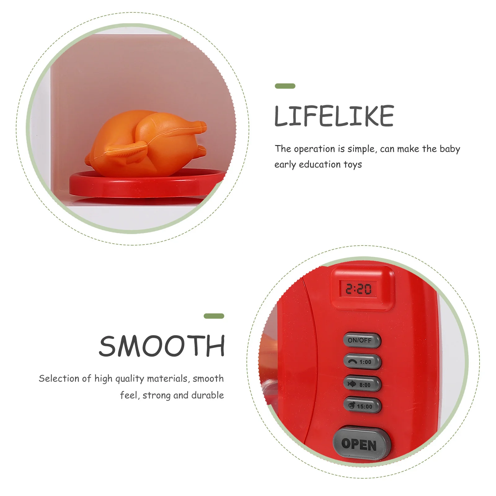 1 szt. Kreatywna mini symulacja kuchenki mikrofalowej, zabawka edukacyjna dla dzieci, zabawa w udawanie, prezent do domu, kreatywna zabawka mikrofalowa.