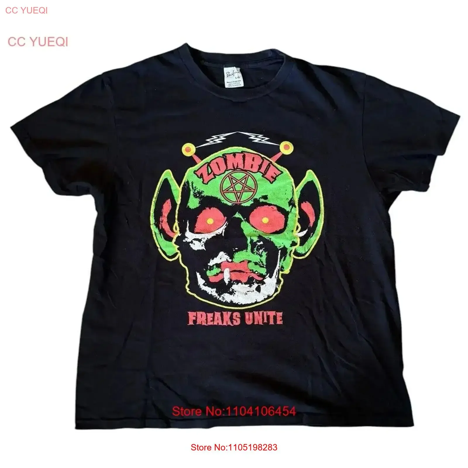 

Футболка Rob Zombie Freaks Unite Band, черная женская футболка, большой винтажный стильный слегка мягкий топ для повседневной носки