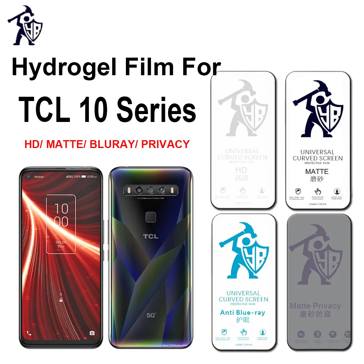2pcs матовая гидрогелевая пленка конфиденциальности для TCL 10 Pro SE HD экран Protector для TCL 10 5G 10L плюс оригинальная защитная пленка