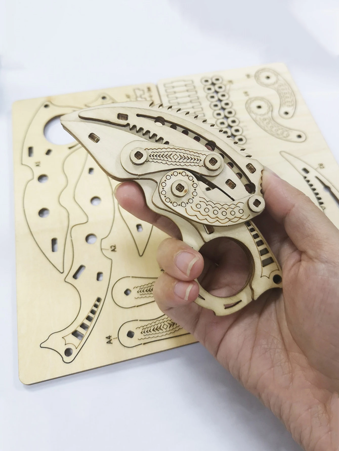 Rompecabezas de madera 3d para niños, kits de modelos de catapulta, sable, estéreo 3D, regalo de cumpleaños hecho a mano, mayores de 14 años