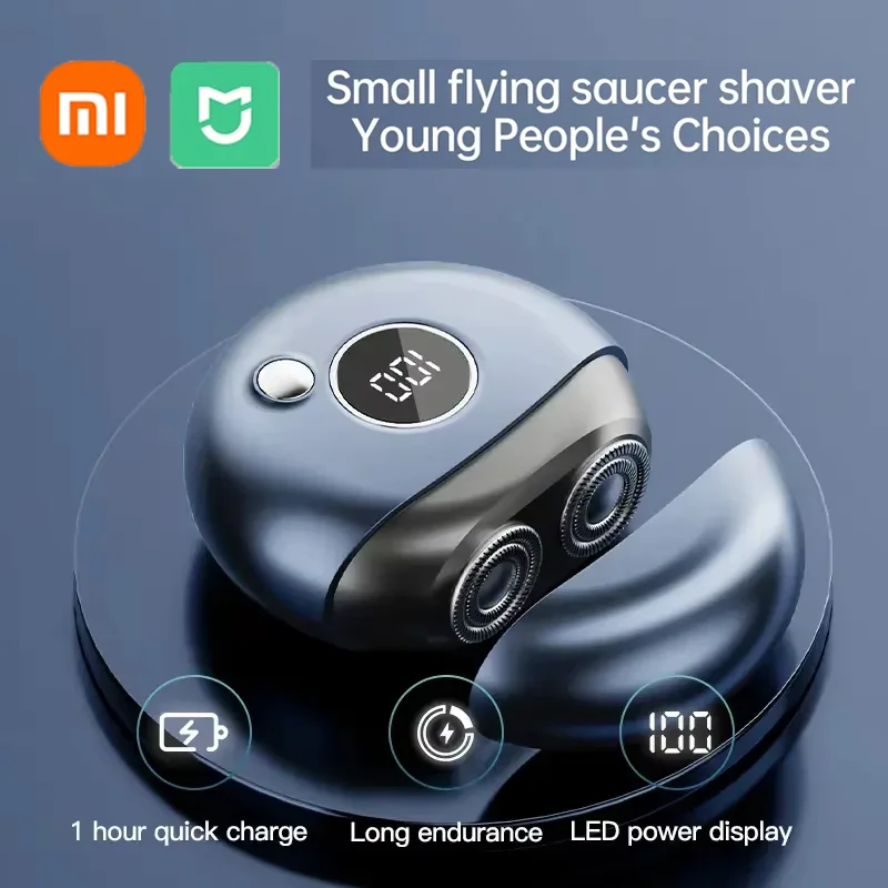 

Мини-электробритва Xiaomi мужская с зарядкой от USB, водонепроницаемый портативный съемный триммер для бороды, бороды, всего тела, подарок, новинка