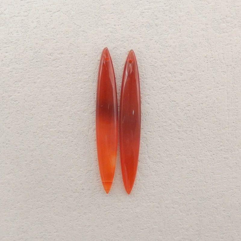 

Серьги с кристаллами красного агата, бусины из натурального камня, полудрагоценные модные украшения, женские аксессуары, 53x8x5 мм, 6,1 г