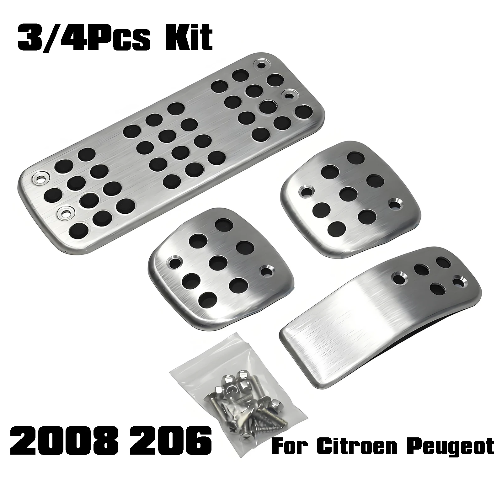 Kit de 3~4 Piezas para Citroen Peugeot 2008, Transmisión Automática 2008, Pedal de Transmisión Manual 206, Pedal de Transmisión Manual
