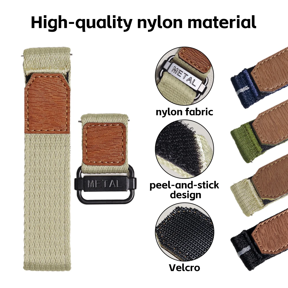 

Водонепроницаемый парусиновый нейлоновый ремешок 20 мм 22 мм, часы с застежкой-липучкой, мужской военный водонепроницаемый браслет на запястье для Omega