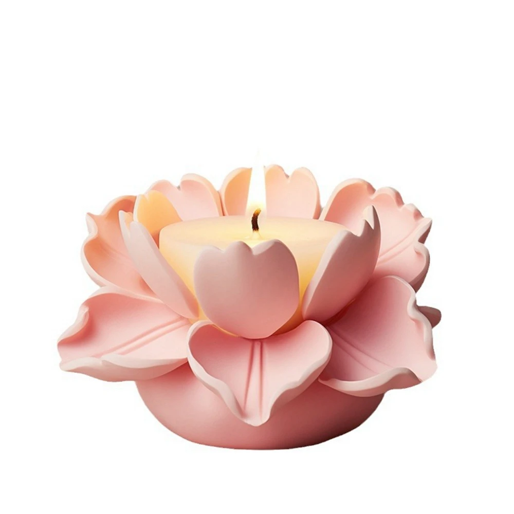 

Lotus Aromatherapy Candle Silicone Mold Manual Candle Silicone Mold Scented Making Tools 3D DIY Handmade Fragrance Ornament