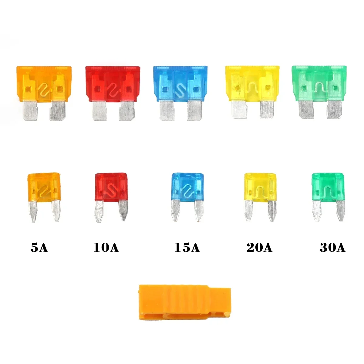 Car Fuse 50/80/180pcs 5/10/15/20/30A Auto Small and Medium Blade Fuse Motorcycle Boat Truck Automotive Blade Fuse Assortment Set