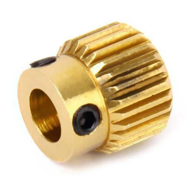 QA06R 12PCS Mk7 MK8 Extrusion Gear 26 Tooth Teeth Brass Drive Gear Feeding Gear Wheel for Anet A8 CREALITY 3D Printer Extruder