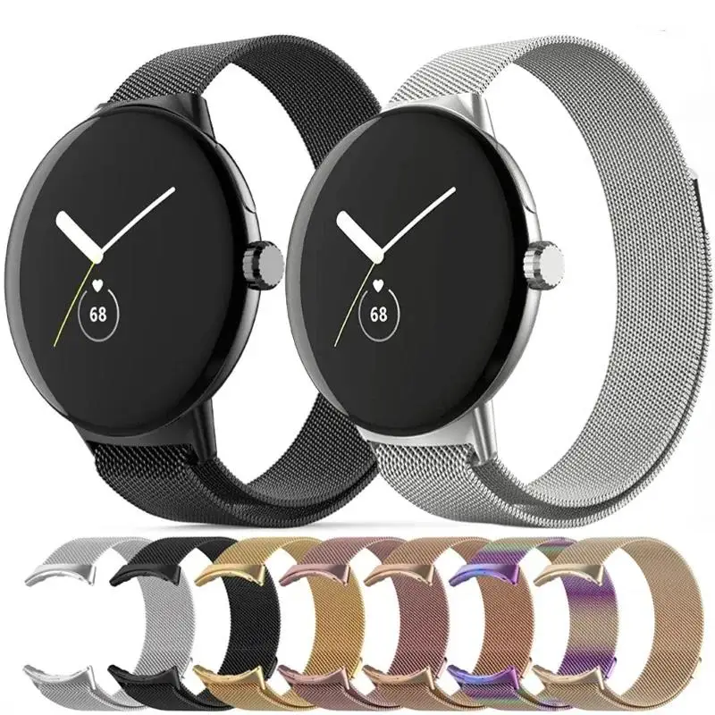 Metallisches Milanaise-Armband für Google Pixel Watch 5 4 3 2 1 41mm Magnetisches Armband für Google Pixel Watch Edelstahlband