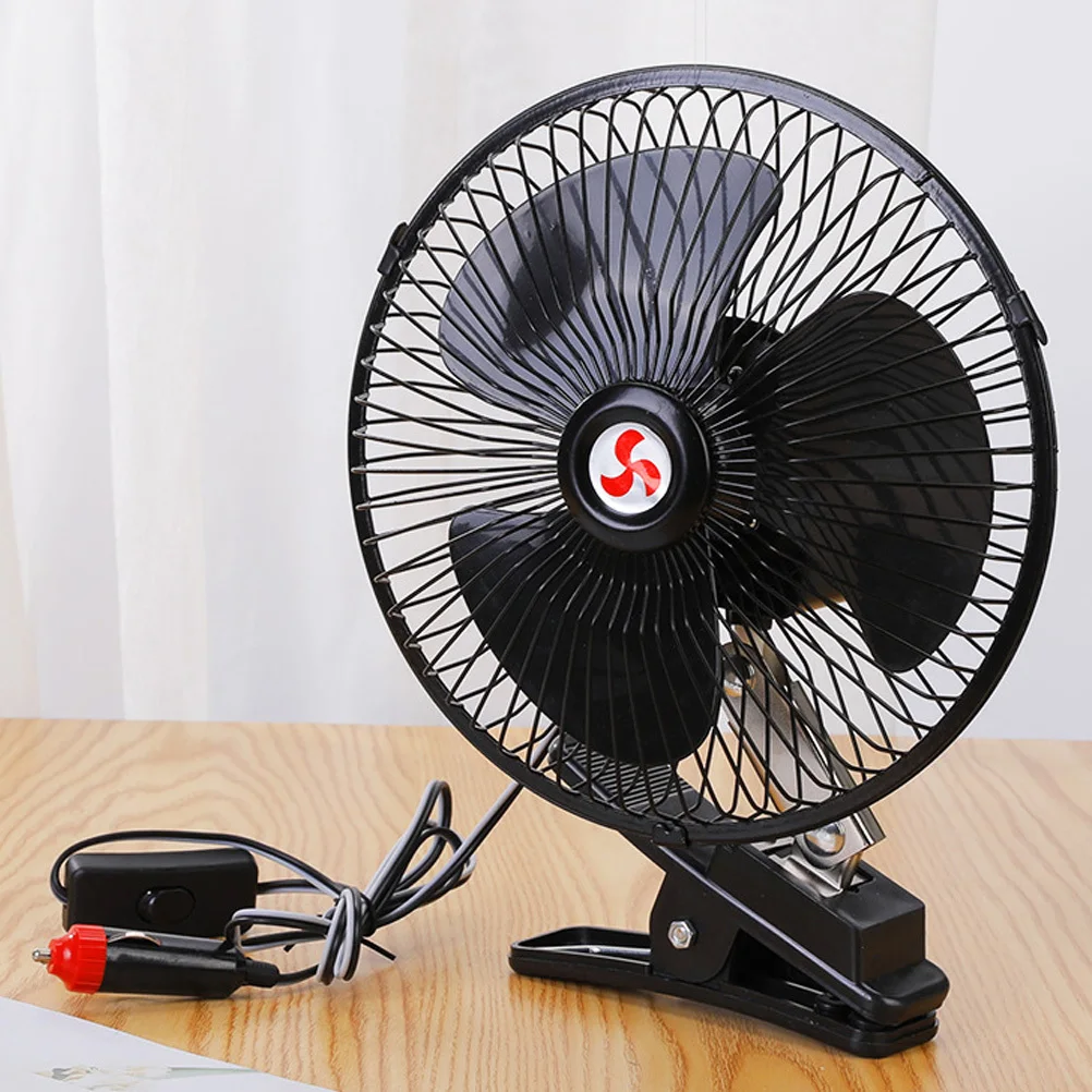 

12V Portable Dashboard Oscillating Cooling Fan For Car Black Clip On Rv Truck Van Electric Cooling Fan Automotive Electronics