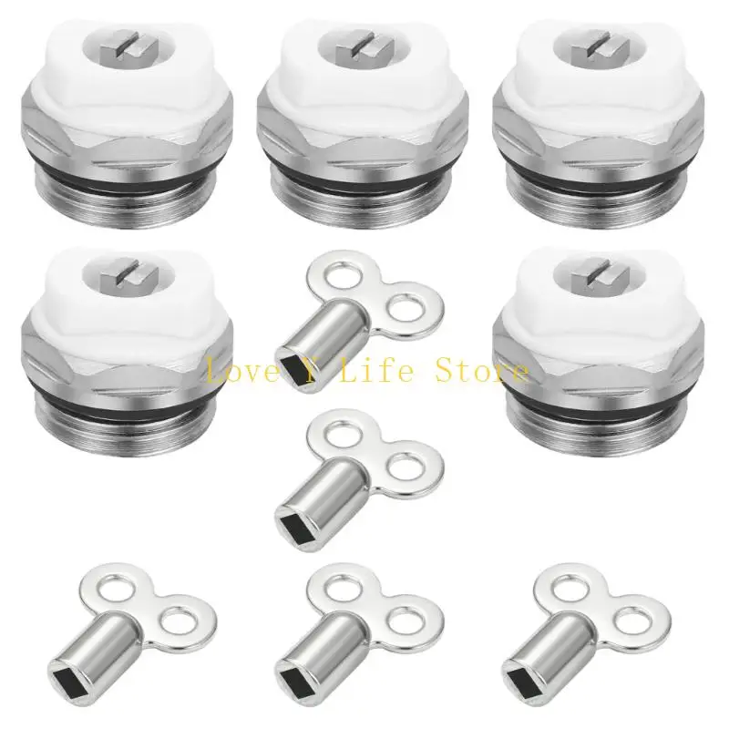 

L74C 5Pcs Male Thread Manual Radiator Air Vent Plugs Valves Easy to Installation