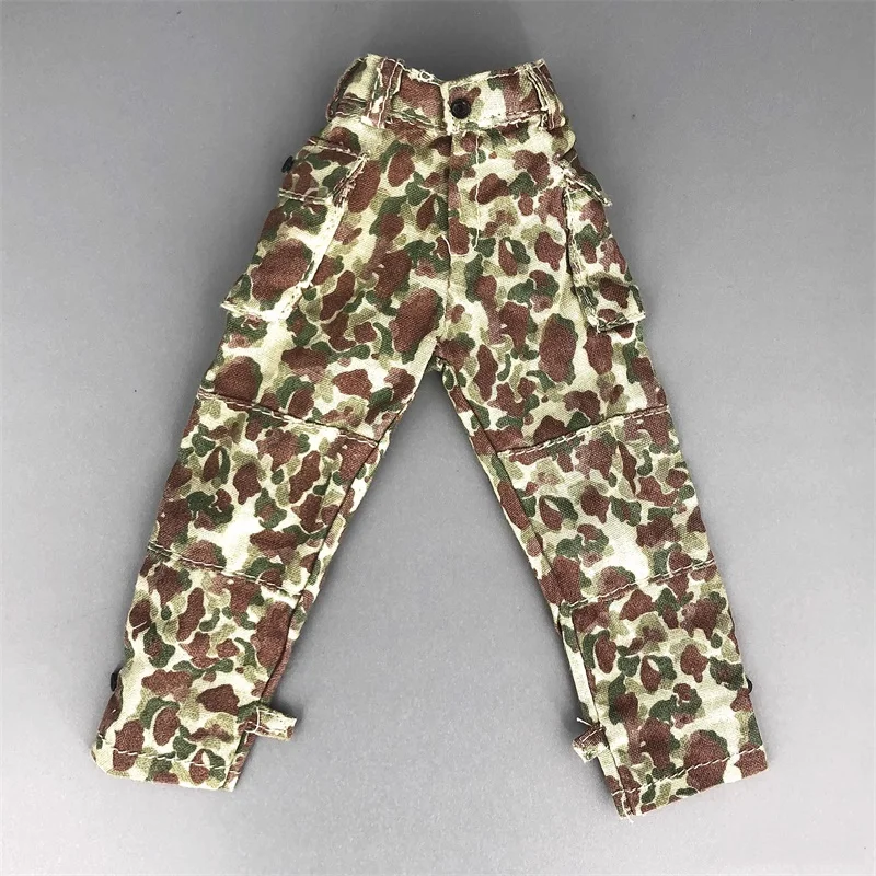 DML 1/6 Soldier WWII US Military Camouflage Pants Trousers Model Accessories Fit 12'' Action Figure Body In Stock