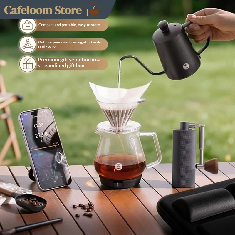 New Timemore Nano3 Portable Hand Brew Coffee Set Precision Brewing Complete Set Travel Camping Coffee Maker Kit Gift Box