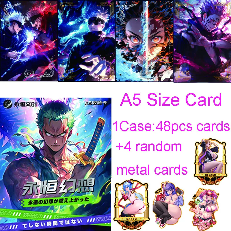 Newest Wholesale Case Eternal Cultural and Creative Male God Card A5 Size TCG ACG Luffy Robin Boa Booster Box CCG TCG Hobby Gift