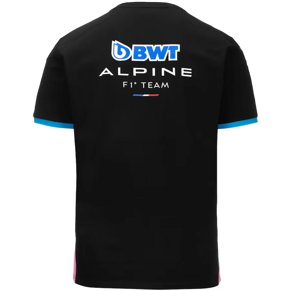 2024 tuta da corsa Alpine F1 Team Style 2024 t-shirt Summer Quick Dry Sweat Team 2024 Replica Driver t-shirt-nero