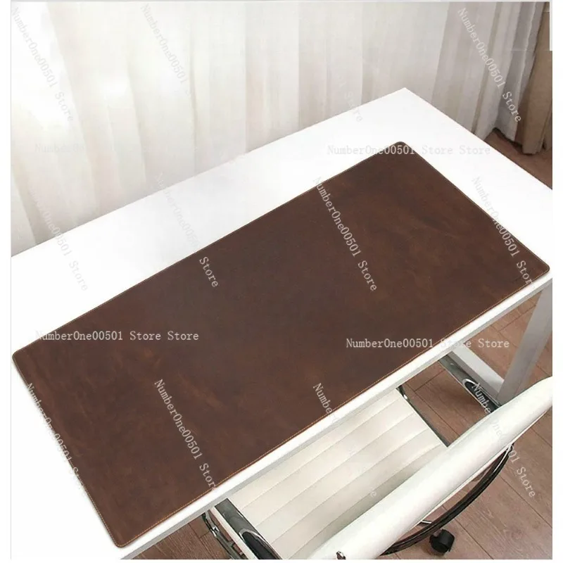 لوحة ماوس جلدية على شكل حصان عتيق، حصيرة مكتب كبيرة غير قابلة للانزلاق ومقاومة للحرارة لألعاب المكتب #2