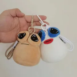 10cm Hot Game My Pet Alien Plush Keychains Furdiburb Emotion Alien Soft Toy Keyring Stuffed Animal Pou Doll Bag Pendant Gifts