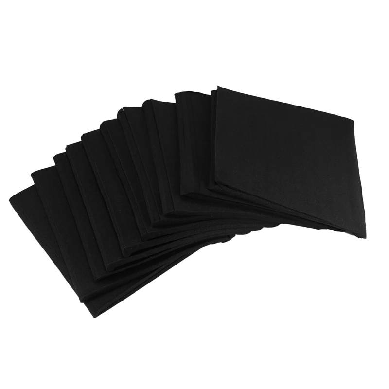 Panel de pared de algodón ignífugo, absorbente de sonido, 50 piezas, 12 ranuras